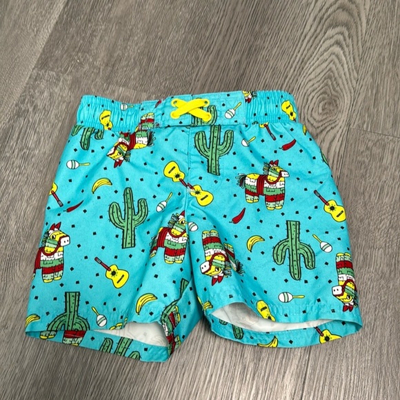 Boy's Toddler Cat & Jack Piñata Cactus Summer Bathing Suit Bottoms Size 2T - Picture 1 of 6